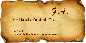 Fritsch András névjegykártya
